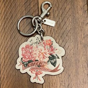 Coach leatherwear flowers key chain 🔥